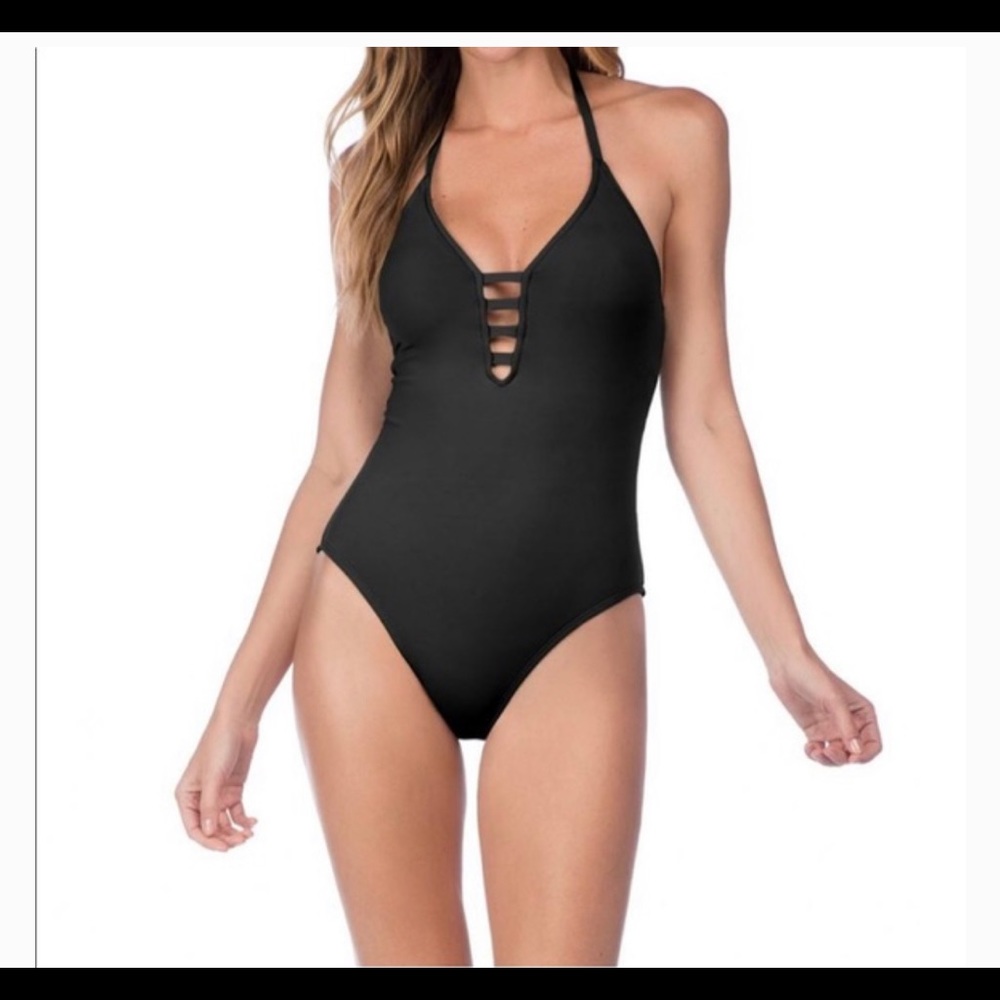 La Blanca One Piece Swimsuit KEYHOLE  size 10